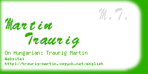 martin traurig business card